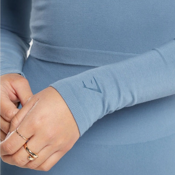 Gymshark Cotton Seamless Long Sleeve Midi Top - Picture 5 of 7